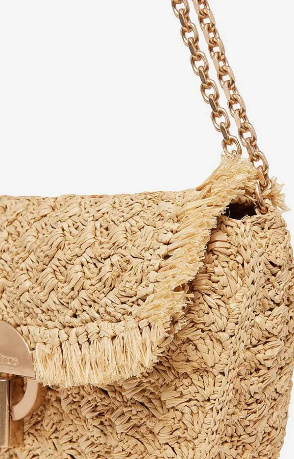 Vanessa Bruno Raffia Small Moon Bag- Raffia