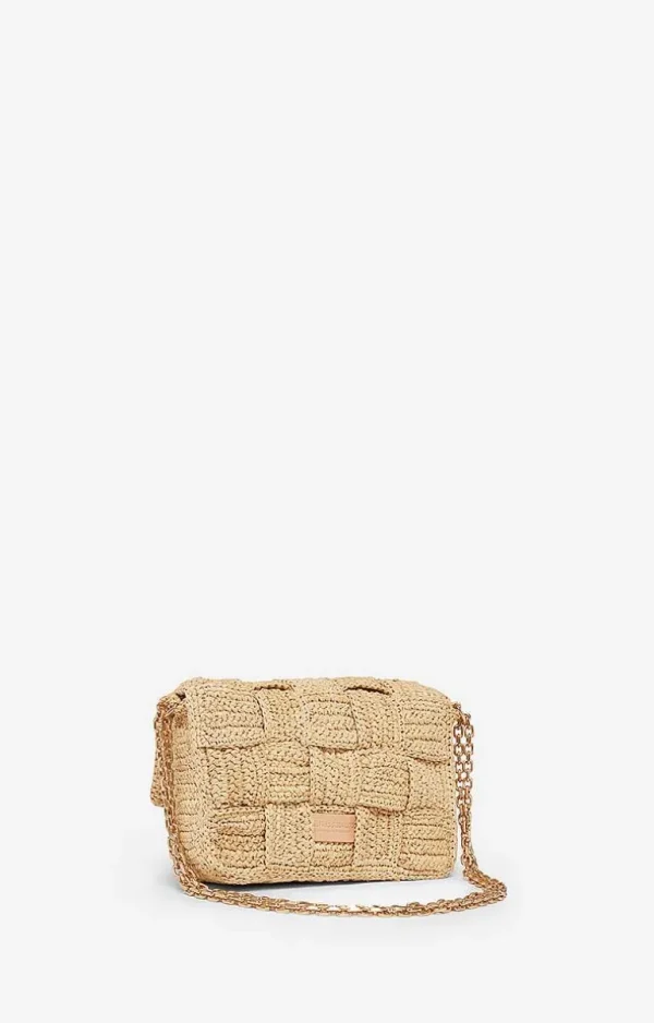 Vanessa Bruno Raffia Small Moon Bag- Raffia