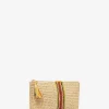 Vanessa Bruno Raffia Zipped Clutch- Raffia