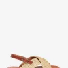 Vanessa Bruno Sandals In Leather & Raffia- Raffia