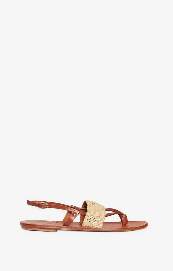 Vanessa Bruno Sandals In Raffia- Raffia