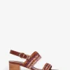 Vanessa Bruno Sandals In Raffia & Leather- Raffia