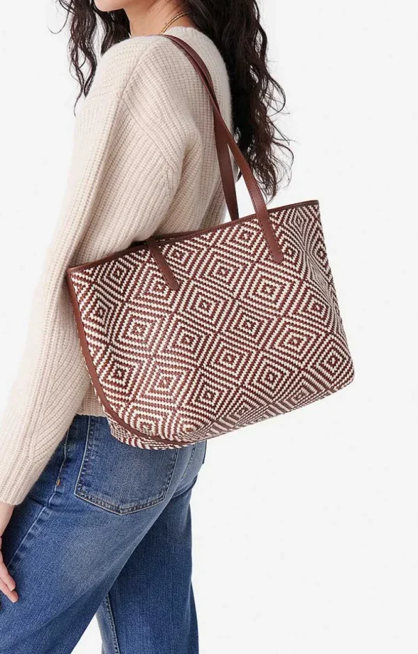 Vanessa Bruno Woven Leather Basket- Shoulder Bags