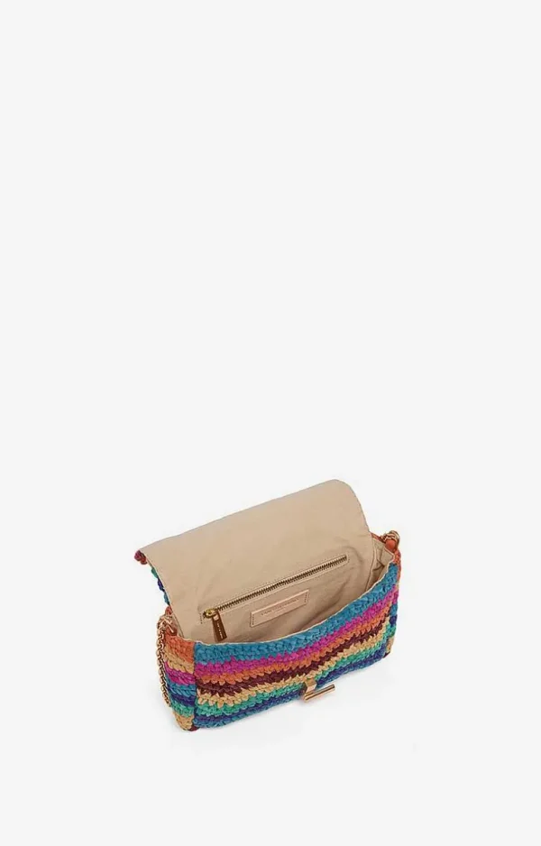 Vanessa Bruno Woven Leather Small Moon Bag- Moon