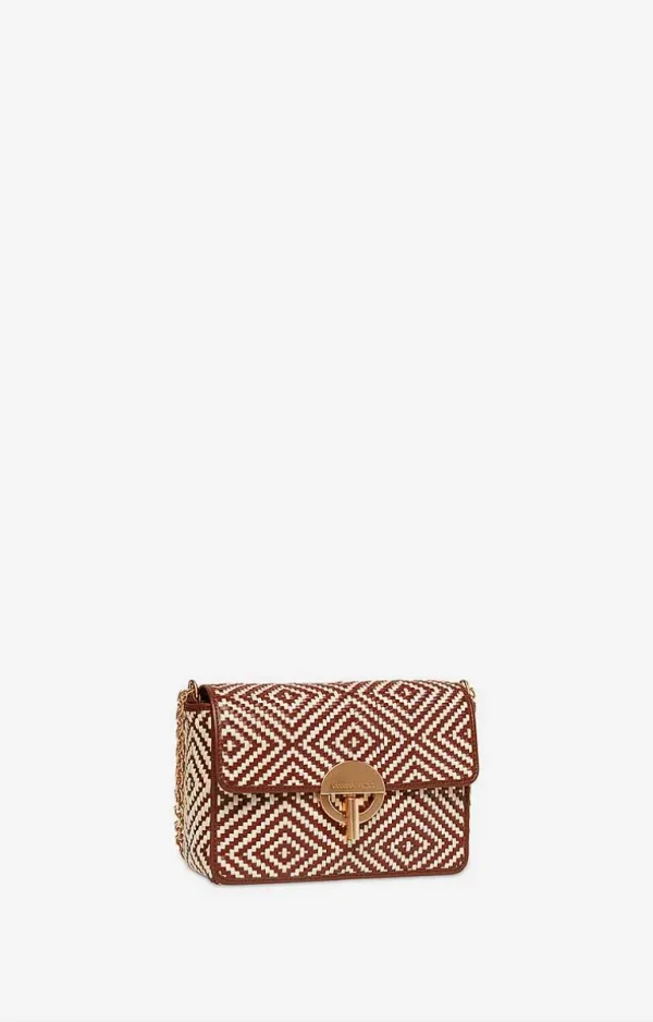 Vanessa Bruno Woven Leather Small Moon Bag- Moon