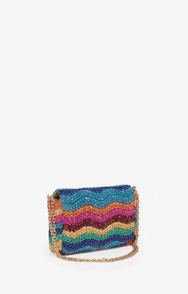 Vanessa Bruno Woven Leather Small Moon Bag- Moon