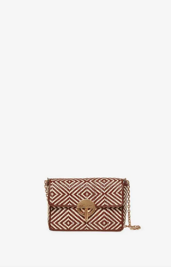 Vanessa Bruno Woven Leather Small Moon Bag- Moon